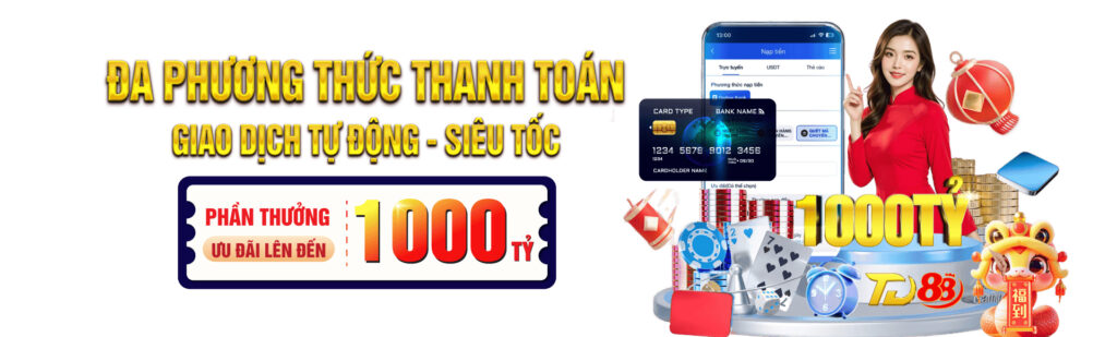 đa dạng phương thức thanh toán tại TD88